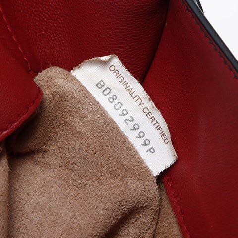 BOTTEGAVENETA NAPPA INTRECCIATO LUNA Shoulder Bag Red WS13578