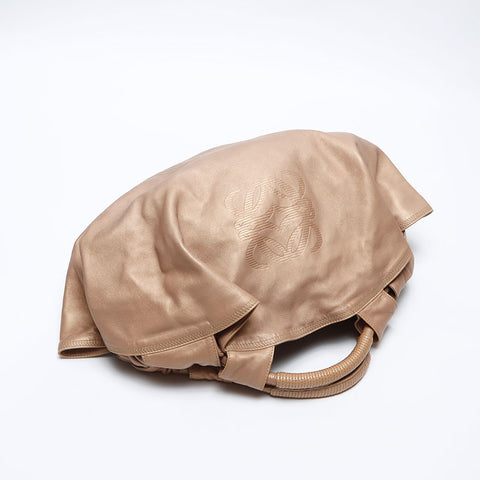 ロエベ LOEWE ナッパ アイレ アナグラム ハンドバッグ ゴールド WS13579