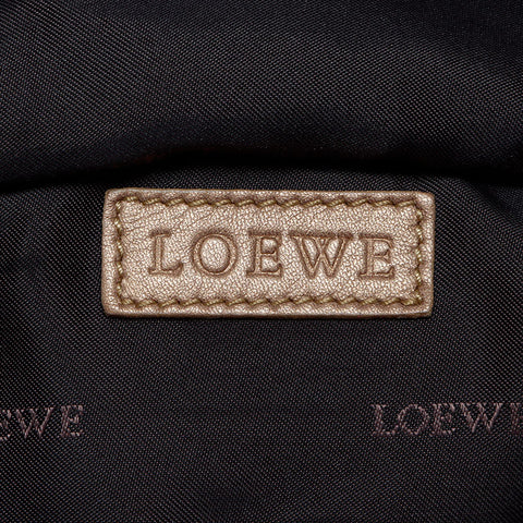 ロエベ LOEWE ナッパ アイレ アナグラム ハンドバッグ ゴールド WS13579