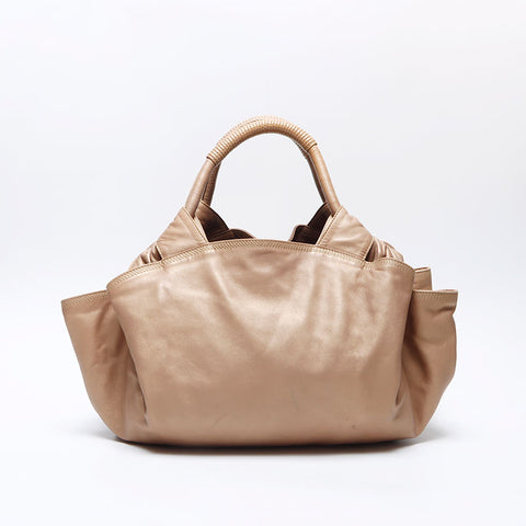 ロエベ LOEWE ナッパ アイレ アナグラム ハンドバッグ ゴールド WS13579