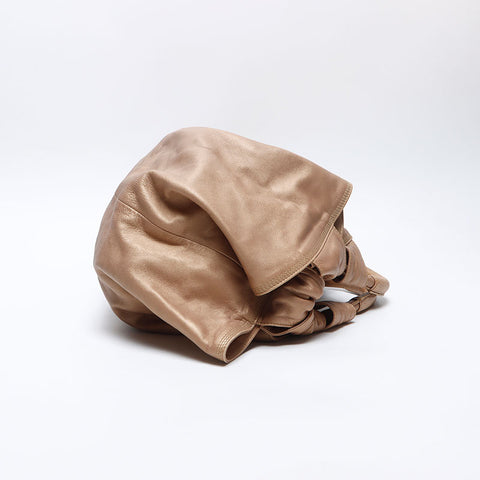 ロエベ LOEWE ナッパ アイレ アナグラム ハンドバッグ ゴールド WS13579