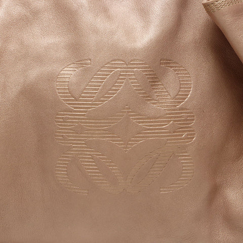 ロエベ LOEWE ナッパ アイレ アナグラム ハンドバッグ ゴールド WS13579