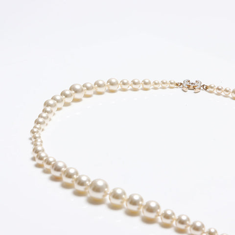 シャネル CHANEL 2010年製 パール ココマーク ネックレス ホワイト WS13580