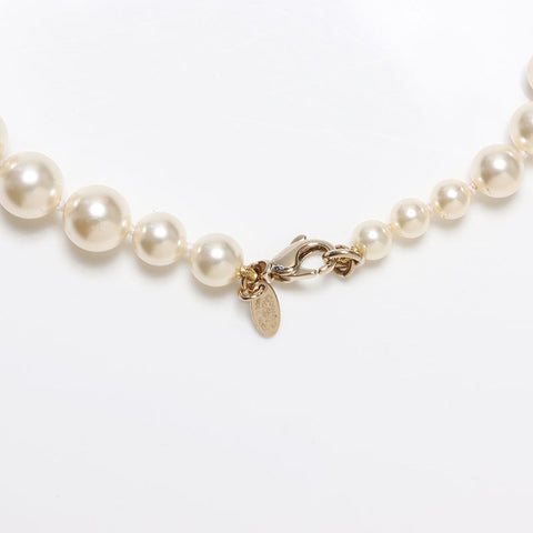 シャネル CHANEL 2010年製 パール ココマーク ネックレス ホワイト WS13580