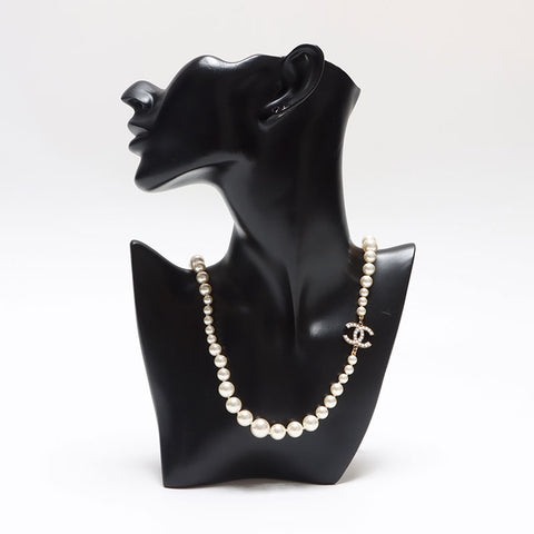 シャネル CHANEL 2010年製 パール ココマーク ネックレス ホワイト WS13580