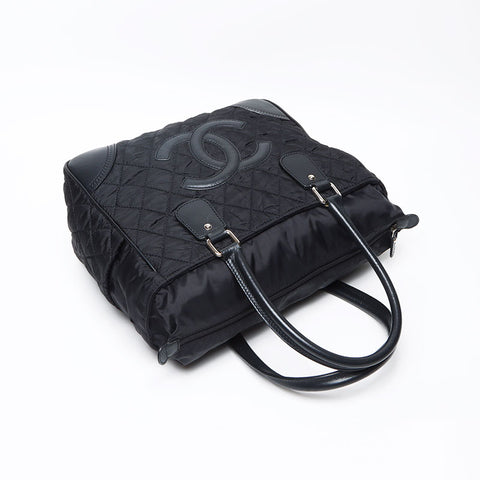 シャネル CHANEL パリス ニューヨークライン ナイロン デカ ココマーク 10番台 2005-2006 トートバッグ ブラック WS13582