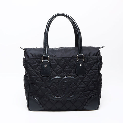 シャネル CHANEL パリス ニューヨークライン ナイロン デカ ココマーク 10番台 2005-2006 トートバッグ ブラック WS13582