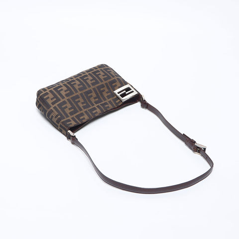フェンディ FENDI ズッカ ロゴ キャンバス ショルダーバッグ ブラウン WS13584