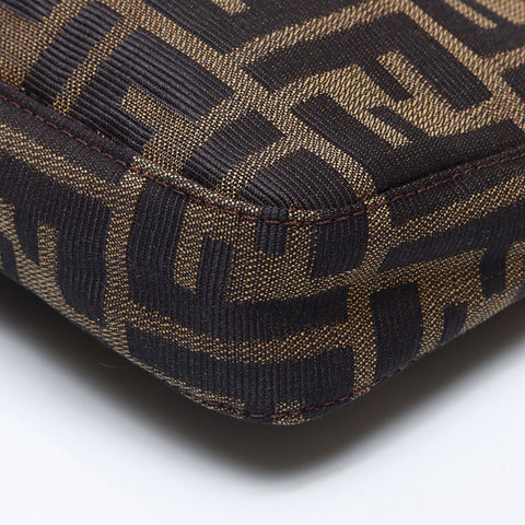 フェンディ FENDI ズッカ ロゴ キャンバス ショルダーバッグ ブラウン WS13584