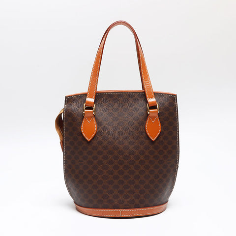 セリーヌ CELINE マカダム PVC 2way ショルダーバッグ ブラウン WS13586
