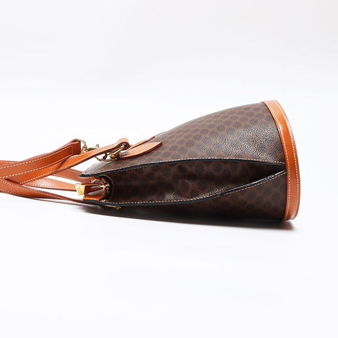 セリーヌ CELINE マカダム PVC 2way ショルダーバッグ ブラウン WS13586