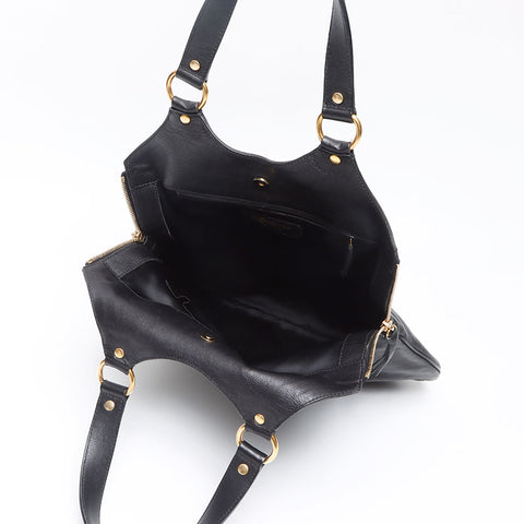 イヴ・サンローラン YVES SAINT LAURENT レザー メトロポリス ショルダーバッグ ブラック WS13587