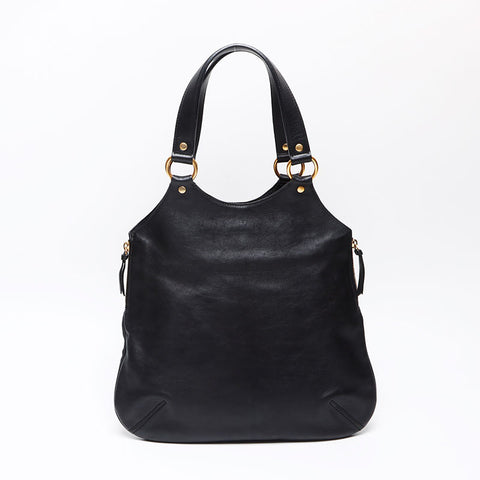 イヴ・サンローラン YVES SAINT LAURENT レザー メトロポリス ショルダーバッグ ブラック WS13587