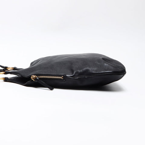 イヴ・サンローラン YVES SAINT LAURENT レザー メトロポリス ショルダーバッグ ブラック WS13587