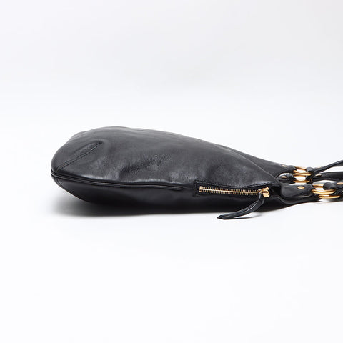 イヴ・サンローラン YVES SAINT LAURENT レザー メトロポリス ショルダーバッグ ブラック WS13587