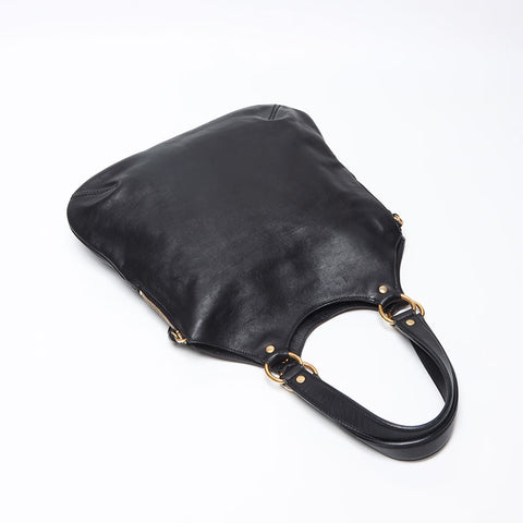イヴ・サンローラン YVES SAINT LAURENT レザー メトロポリス ショルダーバッグ ブラック WS13587