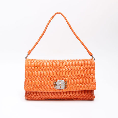Miu Miu Materasse Shoulder Bag Orange WS13588