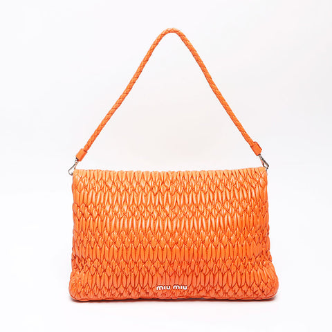 Miu Miu Materasse Shoulder Bag Orange WS13588