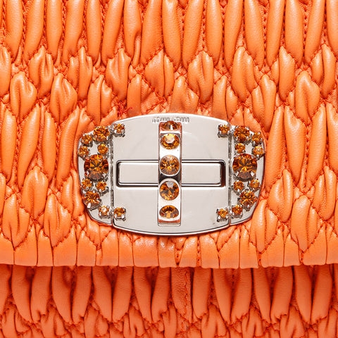 Miu Miu Materasse Shoulder Bag Orange WS13588