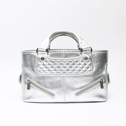 セリーヌ CELINE ブギー ハンドバッグ シルバー WS13589