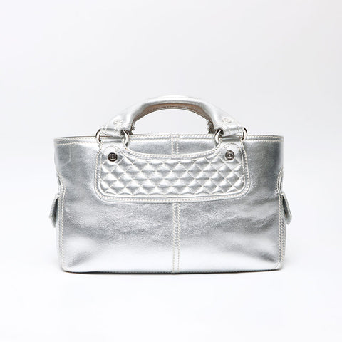 セリーヌ CELINE ブギー ハンドバッグ シルバー WS13589