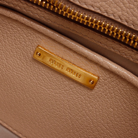 Miu Miu Madras Leather 2way Handbag pink WS13591