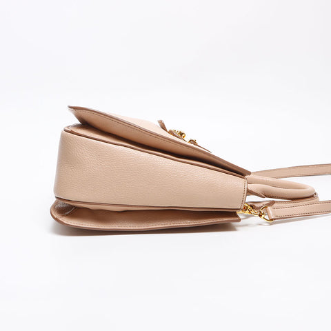 Miu Miu Madras Leather 2way Handbag pink WS13591