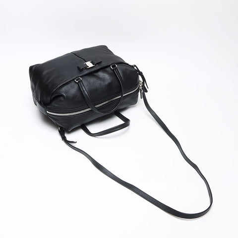 Salvatore Ferragamo Vara 2way Leather Boston bag black WS13593