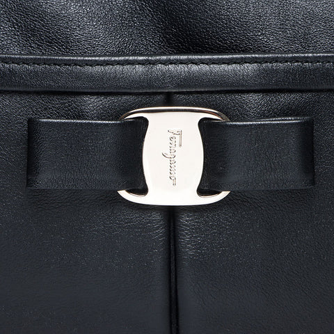 Salvatore Ferragamo Vara 2way Leather Boston bag black WS13593