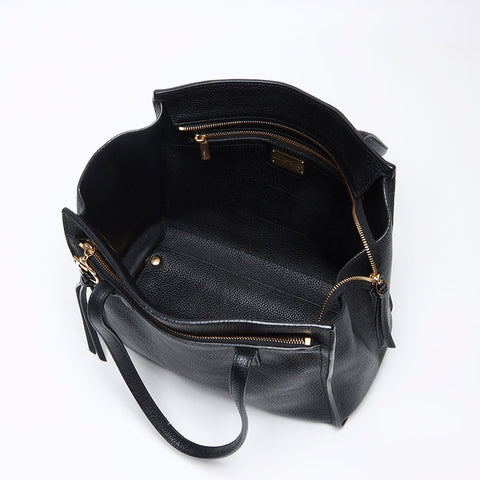 Salvatore Ferragamo Leder Amy Handtasche schwarz WS13594