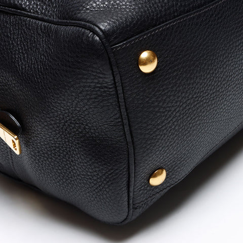Miu Miu Leather mini Boston bag Shoulder Bag black WS13596