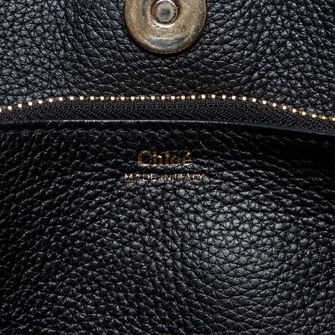 Chloe FAYE Leather Tote Shoulder Bag black WS13597