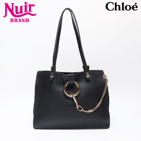 Chloe FAYE Leather Tote Shoulder Bag black WS13597