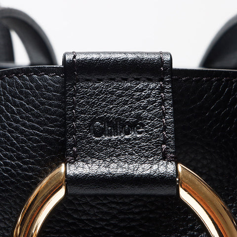 Chloe FAYE Leather Tote Shoulder Bag black WS13597