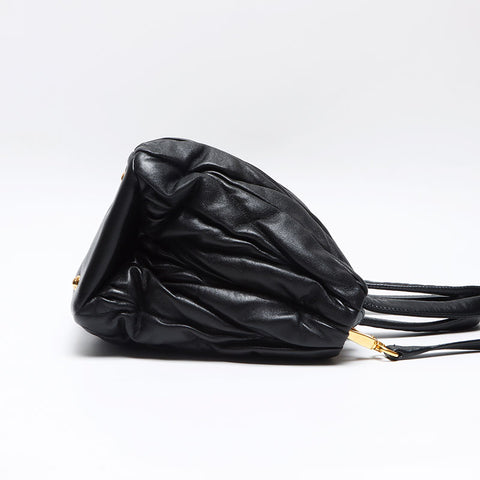 ミュウ ミュウ Miu Miu マテラッセ 2way レザー ハンドバッグ ブラック WS13598