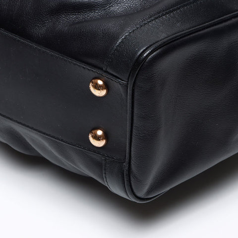 Salvatore Ferragamo Gancini leather Shoulder Bag black WS13599