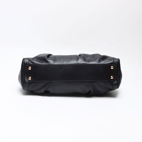 Salvatore Ferragamo Gancini leather Shoulder Bag black WS13599