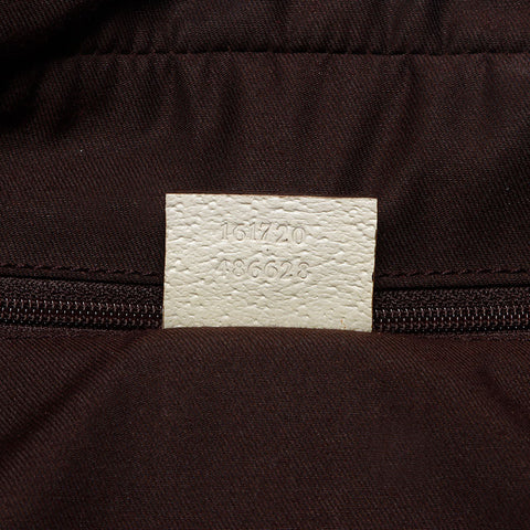 GUCCI GG Canvas Shelly Ribbon Shoulder Bag Beige white WS13601