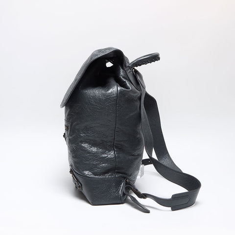 バレンシアガ BALENCIAGA クラシック トラベラー レザー リュック・デイパック グレー WS13602