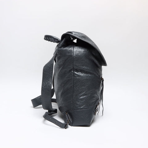 バレンシアガ BALENCIAGA クラシック トラベラー レザー リュック・デイパック グレー WS13602