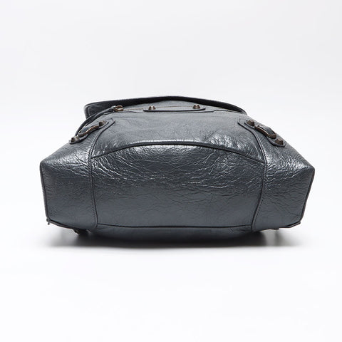 バレンシアガ BALENCIAGA クラシック トラベラー レザー リュック・デイパック グレー WS13602