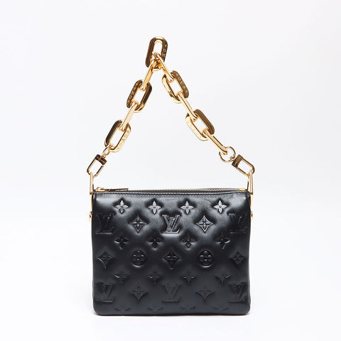 ルイ・ヴィトン LOUIS VUITTON モノグラムエンボス クッサンBB ショルダーバッグ ブラック WS13603