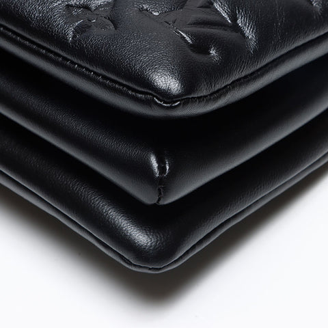 ルイ・ヴィトン LOUIS VUITTON モノグラムエンボス クッサンBB ショルダーバッグ ブラック WS13603