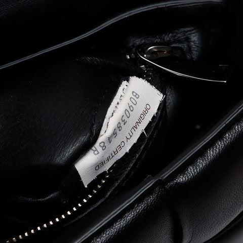 BOTTEGAVENETA Nappa INTRECCIATO Padded Chain Cassette Satchel Bag Shoulder Bag black WS13606