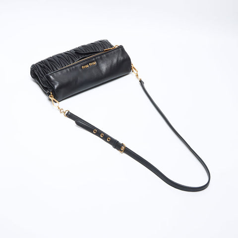 Miu Miu Materasse leather Shoulder Bag black WS13607