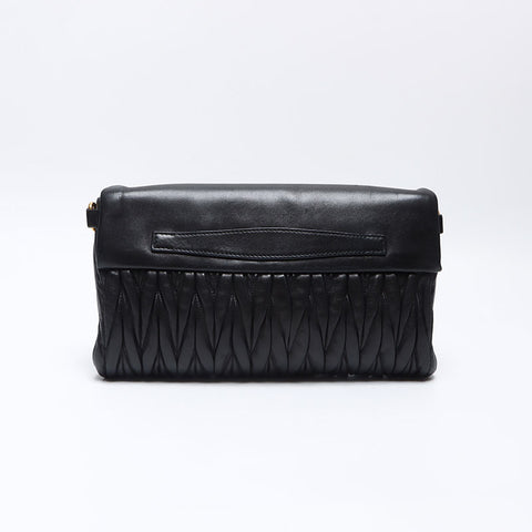 Miu Miu Materasse leather Shoulder Bag black WS13607