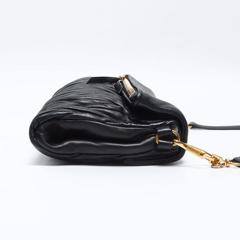 Miu Miu Materasse leather Shoulder Bag black WS13607