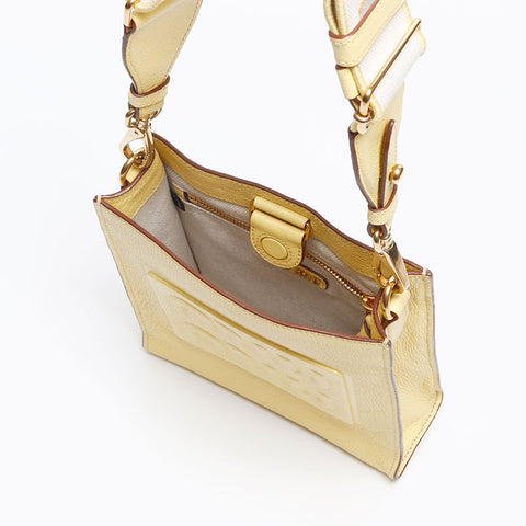 ミュウ ミュウ Miu Miu マドラス ロゴ ショルダーバッグ イエロー WS13608
