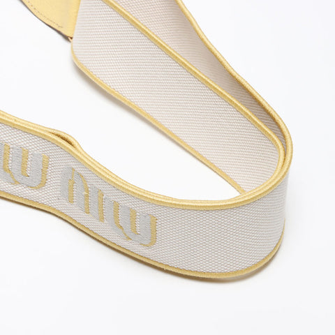 ミュウ ミュウ Miu Miu マドラス ロゴ ショルダーバッグ イエロー WS13608