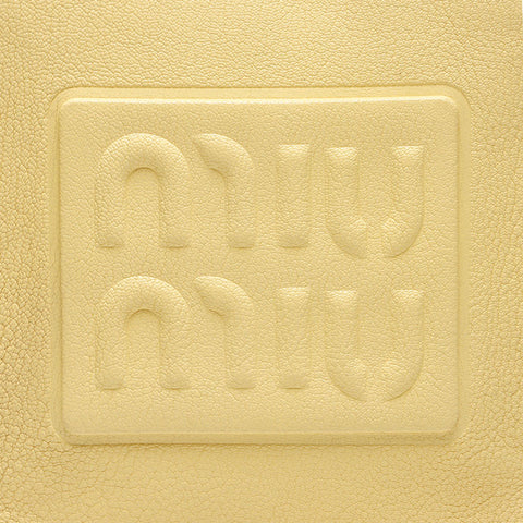 ミュウ ミュウ Miu Miu マドラス ロゴ ショルダーバッグ イエロー WS13608